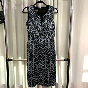 Donna Rico size 8 blue and black dress.